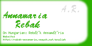 annamaria rebak business card